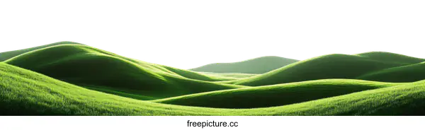 [Transparent Background PNG]Green Rolling Hills Landscape Photography