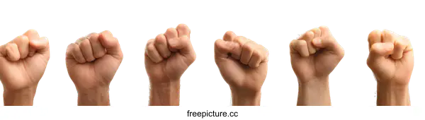 [Transparent Background PNG]Various Hand Gestures for Sign Language