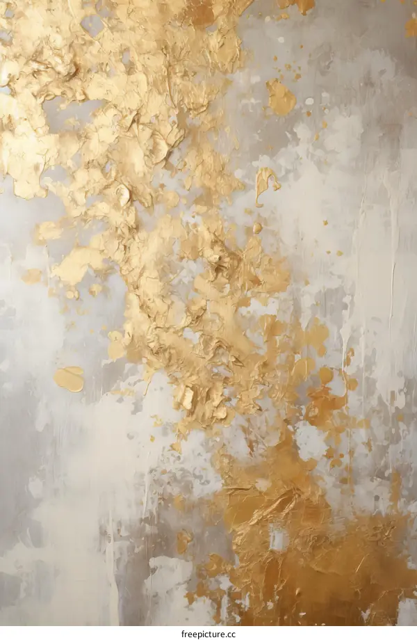 Golden Splatter Painting