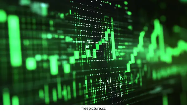 Abstract Green Financial Data Visualization