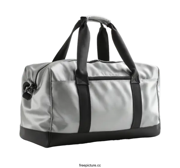 [Transparent Background PNG]Stylish Gray Travel Duffle Bag