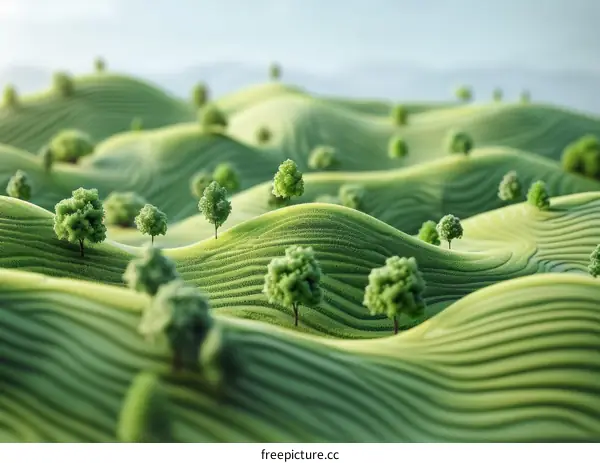 Green Hills and Trees