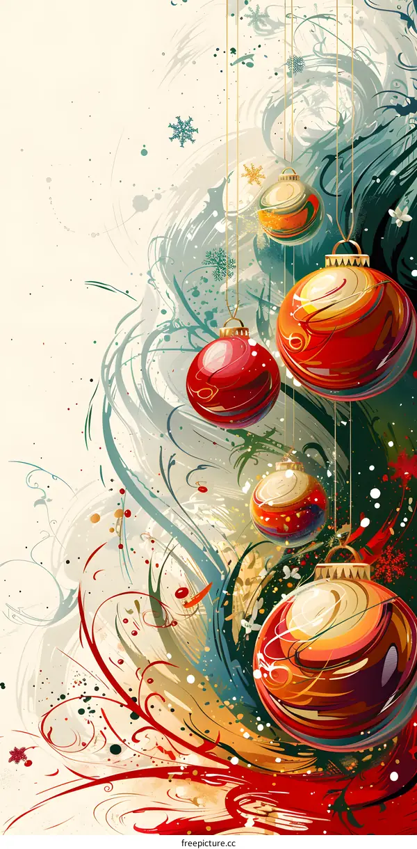 Abstract Christmas Ornament Background Design