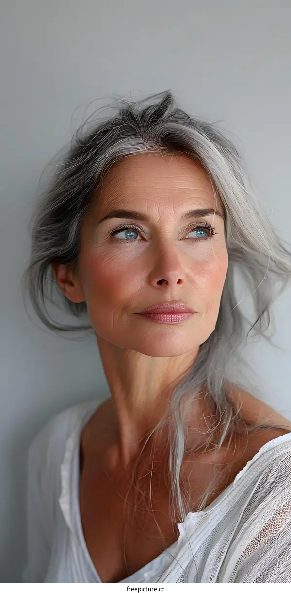 Portrait of a Woman with Gray Hair