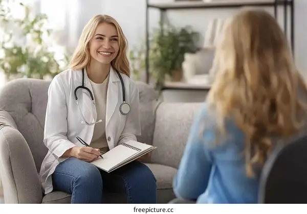 Doctor Consultation Meeting Two People