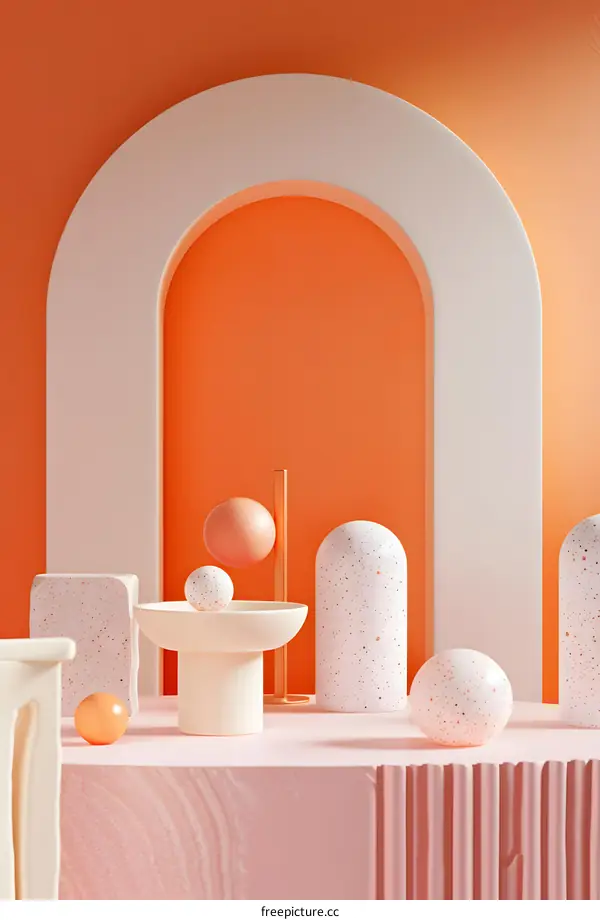 Abstract Minimalist 3D Rendering of Geometric Shapes