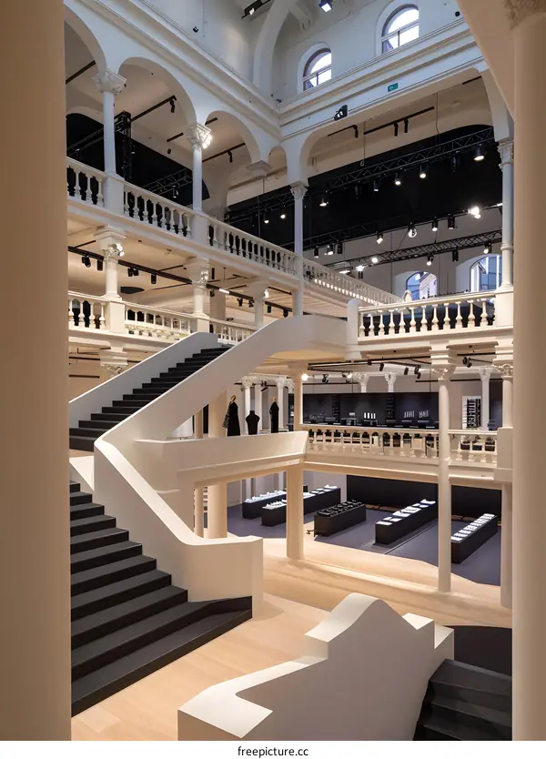 Modern Staircase Design In Classic Building