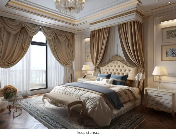 European-style bedroom