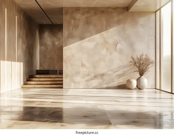 Modern Minimalist Beige Interior Design