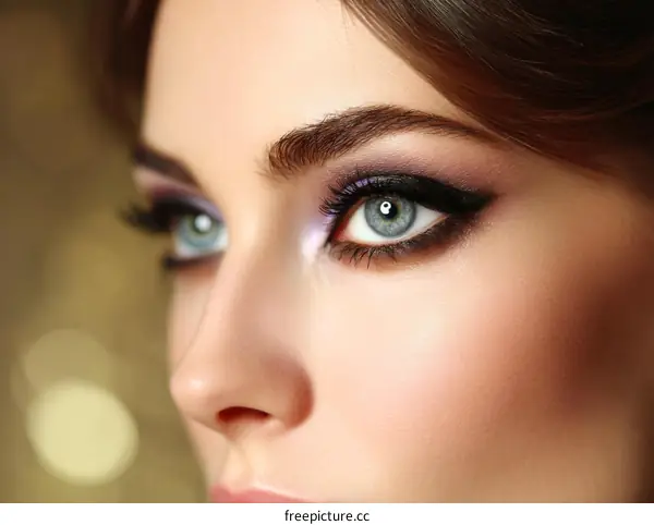 Close-up Makeup Artistry on a Caucasian Woman