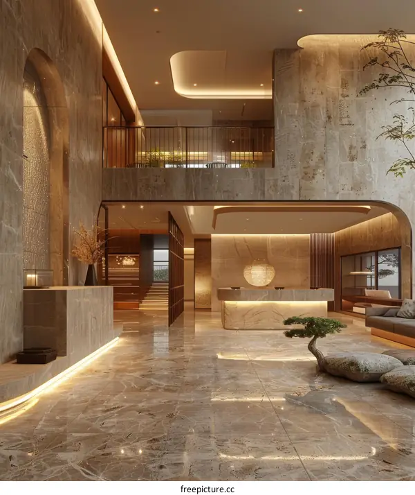 Modern Stylish Luxury Hotel Lobby Interior Design