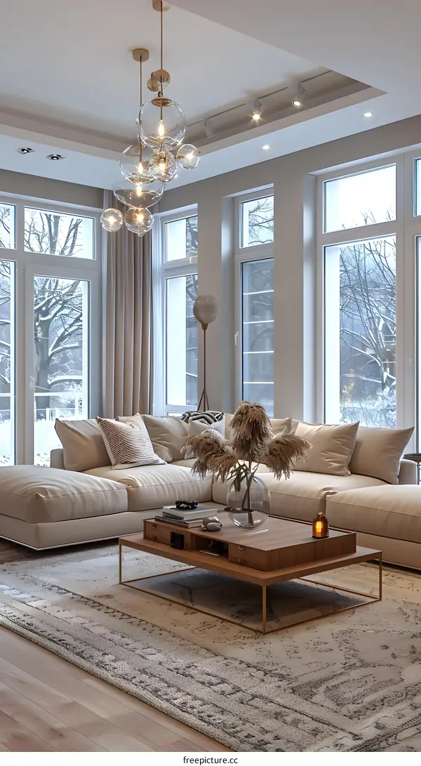 A living room in IKEA style