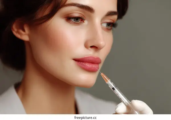 Cosmetic Injection Procedure Closeup
