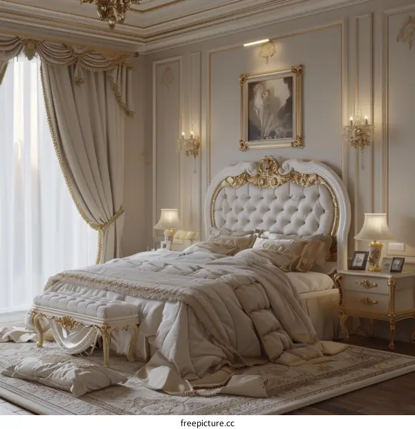 Stunning European-style Luxury Bedroom