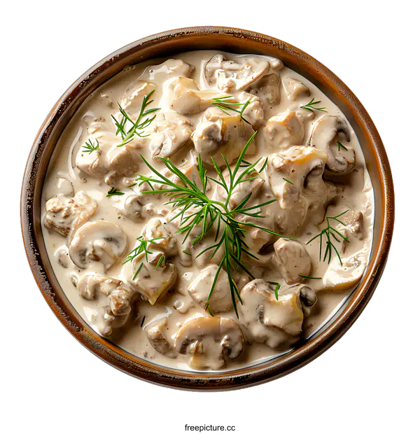 [Transparent Background PNG]Beef Stroganoff in bowl