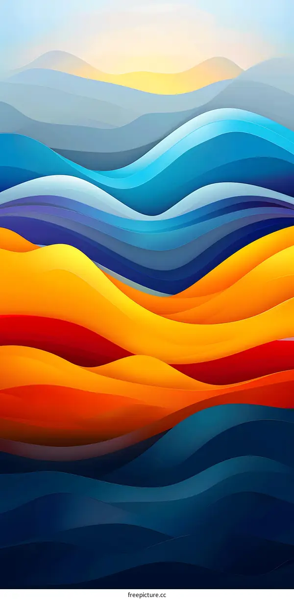 Abstract Colorful Wave Background