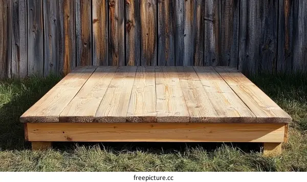 Rustic Wooden Platform Outdoor Setting