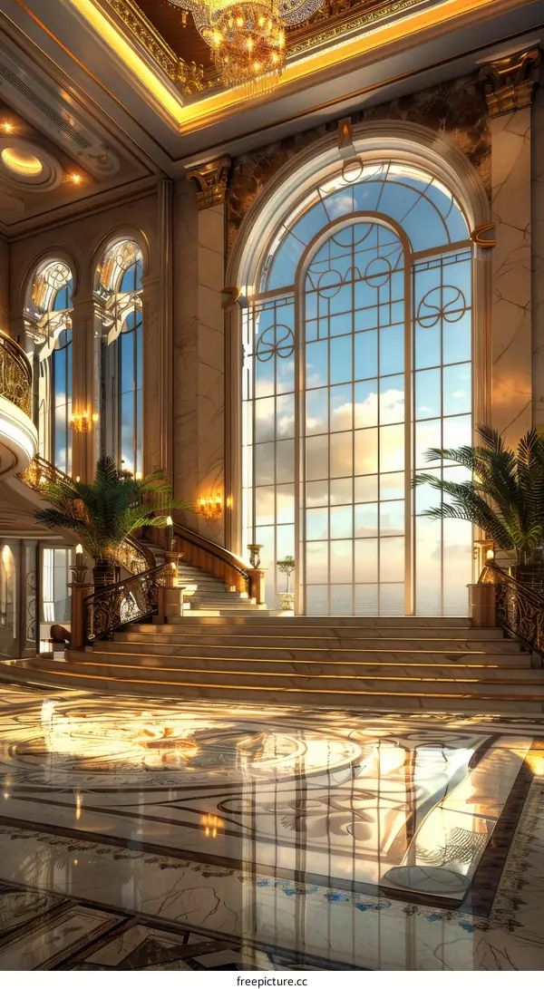 Luxury Grand Entrance Hall Illustration