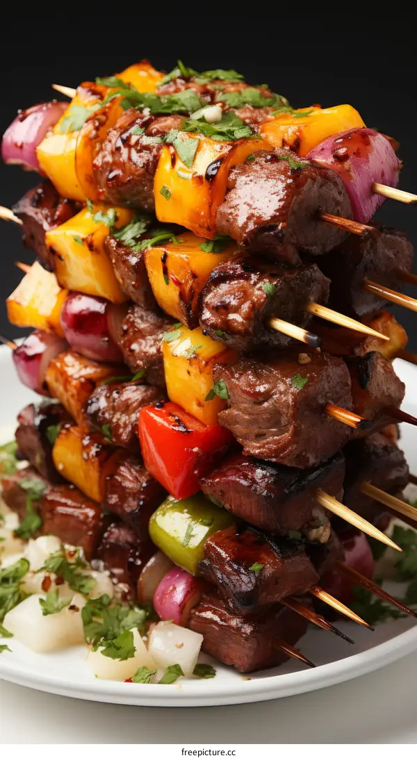 Beef Skewers with Cilantro Jalapeno Relish