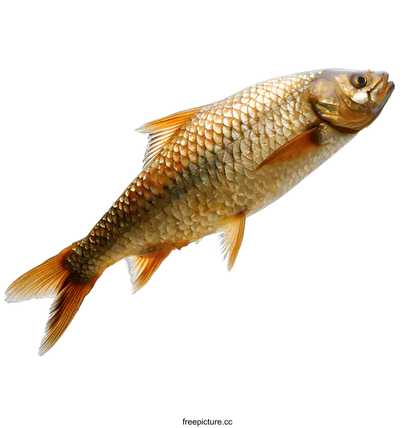 [Transparent Background PNG]A goldfish is swimming in the water