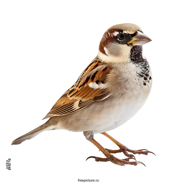 [Transparent Background PNG]A close-up photo of a sparrow