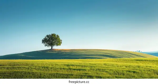 Lonely Tree on a Hillside