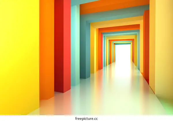 Colorful Abstract  Hallway  Background Wall Design