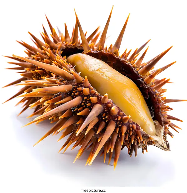 Spiny Seashell on White Background