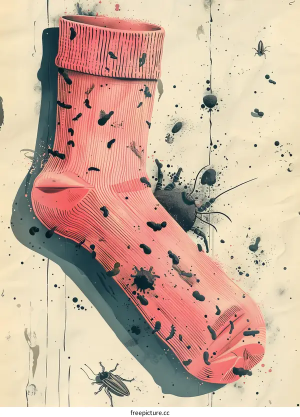 Sock with Crawly Bugs