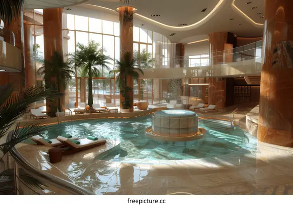 Luxury Indoor Pool Spa Complex Design