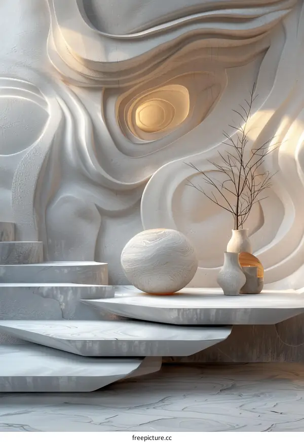 White Minimalist Architectural Details