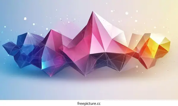 Abstract Polygonal Shapes in Vibrant Colors