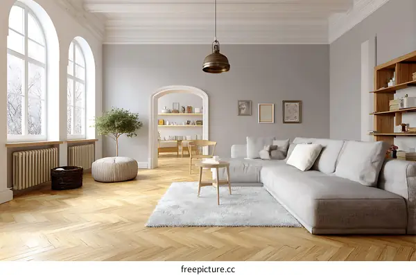 Modern European Style Living Room Interior Design