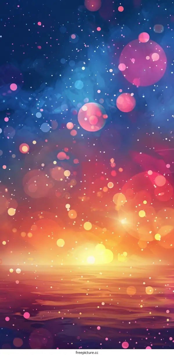 Vibrant Sunset Over the Tranquil Ocean