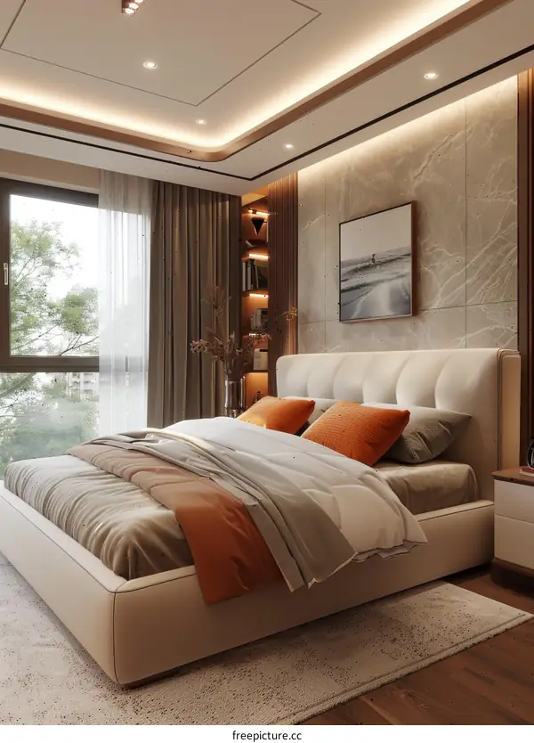 Modern Bedroom Interior Design Illustration