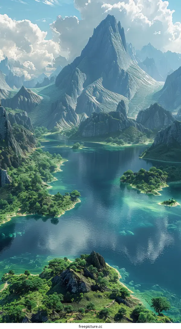 Landscapes with Floating Islands and Mountains