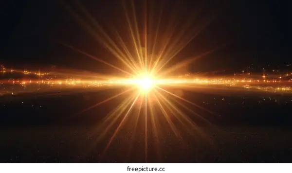 Bright light from the center of the universe