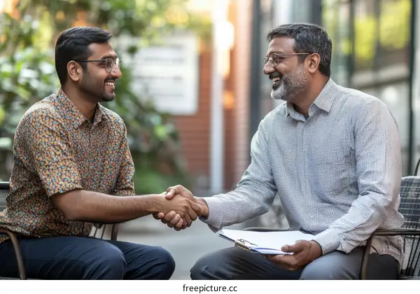 Business Meeting Outdoor Successful Collaboration