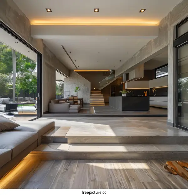 Modern Asian Villa Interior Design: Open Plan Living and Dining