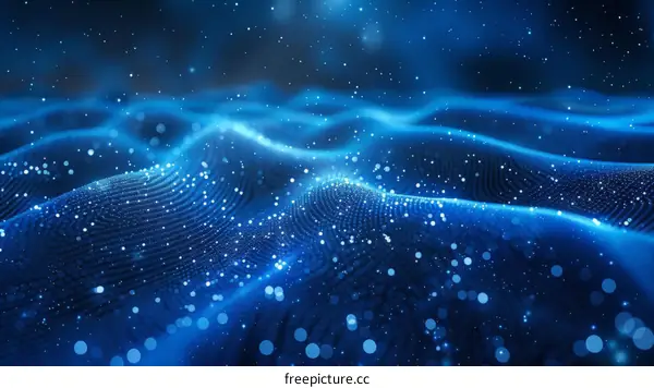 Blue Wavy Futuristic Background