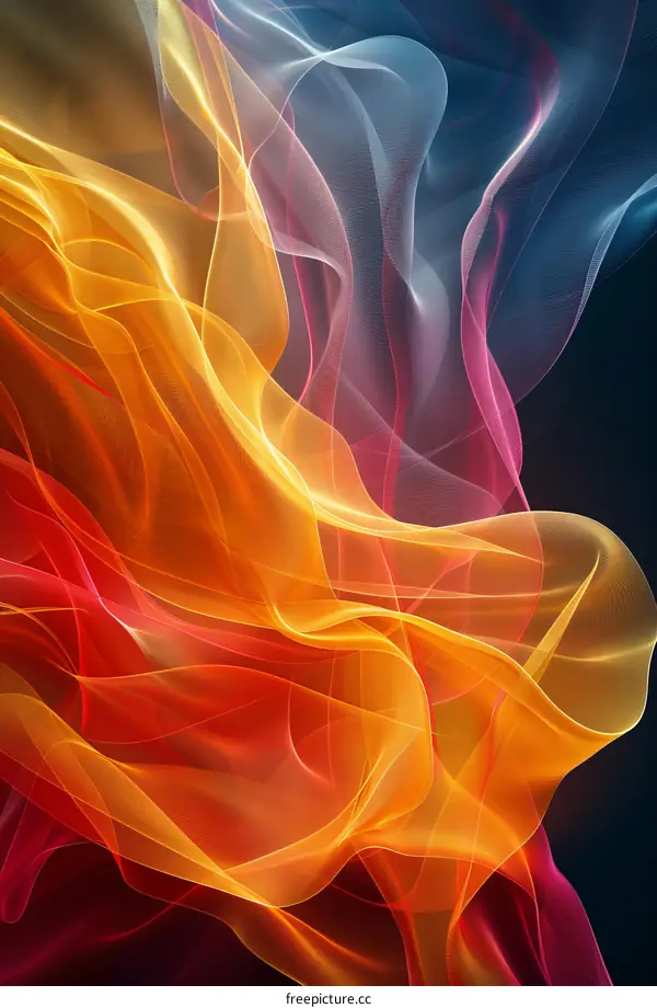 Abstract Colorful Flowing Fabrics