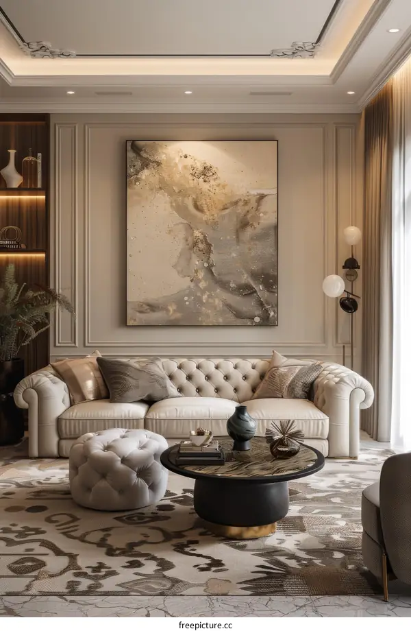 Elegant Modern Classic Living Room Interior