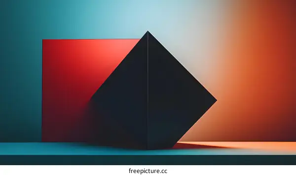 Abstract Geometric Shapes With Colorful Background