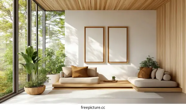 Modern Japanese Style Living Room Interior