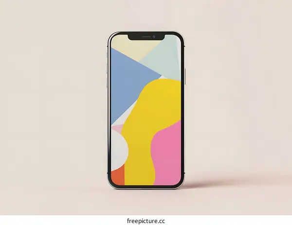 Modern Smartphone With Abstract Background Design