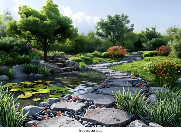 The landscape design renderings