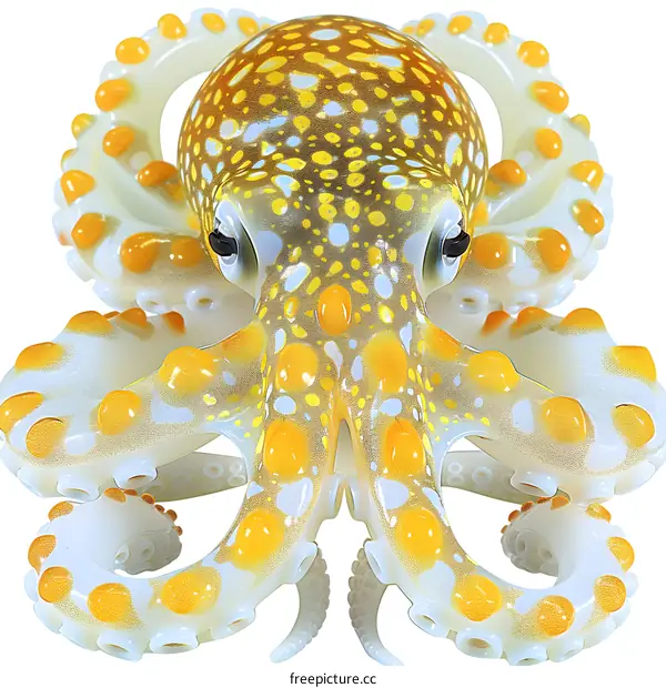 Yellow and White Spotted Octopus