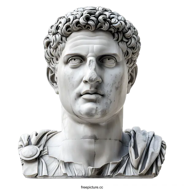 [Transparent Background PNG]Head of Augustus of Prima Porta