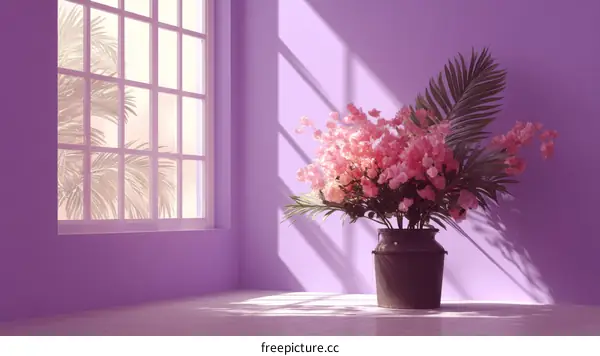 Pink Flower Arrangement in a Stylish Room