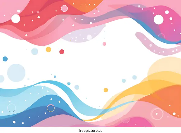 Abstract Colorful Wave Background Design